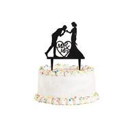 Mr and Mrs Happy Anniversary - Topper per torta in acrilico
