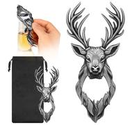 MR.BARWARE Regali di cervo, apribottiglie di birra, regalo per uomini, regali di Natale, regalo personalizzato per cacciatori, donne, uomini, papà, papà