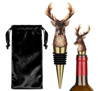 MR.BARWARE Tappo per vino a forma di testa di cervo, regali di Natale personalizzati, regalo per cacciatori, donne, uomini