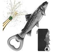 MR.BARWARE Unico regalo di birra per pescatori, apribottiglie per pescatori, trote, pesce e birra, accessorio per pescatori, uomini, regalo per la festa del papà, regalo di Natale per gli uomini