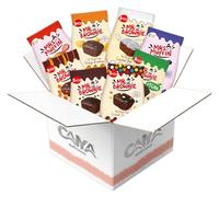 Mr. Brownie Box Assortita, Componi la tua Scatola: Brownie Gocce di Cioccolato, Confetti Colorati, Pezzi di Arancia, al Caramello, Vegan, Scaglie di Cocco, Muffin al Mirtillo e Fragola (6 PEZZI)