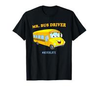 Mr. Bus Driver - Men's Cute School Color Graphic #NeverLate Maglietta