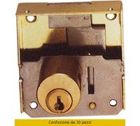 Mr Cas Serratura x Mobili 1 / 2 Scat.con Cil.Ottonate mm 35 Pezzi 10 16C35