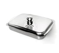 MR CASALINGHI ROSTIERA LASAGNERA TEGLIA da Forno con Coperchio cm. 45x30 Acciaio Inox 18/10