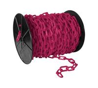 Mr. Chain Bobina per catena in plastica, colore rosa di sicurezza, diametro maglie 5,5 cm, lunghezza 125 piedi (50125)