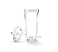 MR. COFFEE Bicchiere da caffè freddo, 623,7 g, con coperchio e cannuccia, trasparente