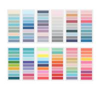 Mr Cozy 2400 Pezzi Segnapagina Adesivi, 12 Set Segnalibri Adesivi Sticky Notes Trasparenti per Libri, 1200 Colori Morandi Segnapagina Colorati per libri da leggere, Segna Pagine Adesivi