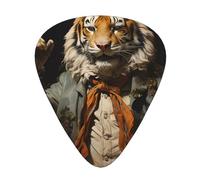 Mr. Dancing Tiger - Set di plettri per chitarra, 12 pezzi, perfetto per principianti e professionisti (basso, chitarra elettrica e acustica)