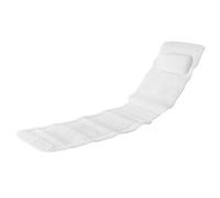 Mr.do Bianco Morbido Tappetino per Vasca da Bagno con Cuscino Antiscivolo Antibatterico Foamed PVC (36 x 125 cm)