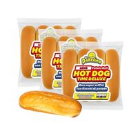 Mr.Dobelina Hot Dog Potato Rolls, 3 Confezioni da 4x60g e 16cm, Morbidi e Dorati, Senza Lattosio, Ideali per Hot Dog Ricchi in Stile Americano, Senza Conservanti o Additivi