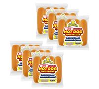 Mr.Dobelina Hot Dog Potato Rolls, 6 Confezioni da 4x60g e 16cm, Morbidi e Dorati, Senza Lattosio, Ideali per Hot Dog Ricchi in Stile Americano, Senza Conservanti o Additivi