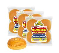 Mr.Dobelina Maxi Potato Roll Buns, 3 Confezioni da 4x80g, Bun Morbidi, Buns Morbidi, Panini in Pane di Patate, Senza Lattosio, Made in Italy, Ideali per Hamburger Americani e Smash Burger