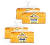 Mr.Dobelina Sandwich Bread, 4 Confezioni da 550g, Pan Bauletto da 14 Fette da 1.6cm Morbide e Dorate, Ideale per Toast Ricchi e Ricette Gourmet Dolci o Salate