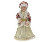 Mr e Mrs Claus Santa Claus Figure da 17,7 Pollici di Nonna geniale realistica Figure di Natale Carine Natalizia di Santa Bambola per Le Decorazioni Natalizie del Tavolo da finestre La Signora Claus