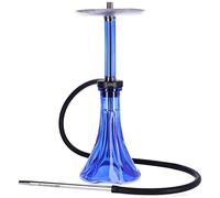 MR EDS E46 Love - Narghilè in acciaio inox con tubo in silicone e boccaglio, diffusore integrato, sistema di scarico moderno, altezza 55 cm (blu)