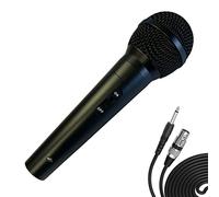 Mr Entertainer - Microfono dinamico per karaoke, con cavo, perfetto per l'uso con tutte le macchine per karaoke (metallico)