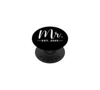 Mr. Est. 2025 Just Married Promosso To Mr, Mrs Wedding PopSockets PopGrip Adesivo