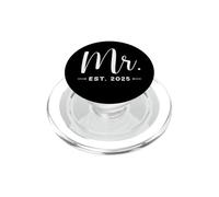 Mr. Est. 2025 Just Married Promosso To Mr, Mrs Wedding PopSockets PopGrip per MagSafe