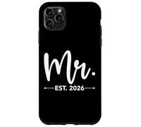 Mr. Est. 2026 Just Married Promoted to Mr and Mrs Matching Custodia per iPhone 11 Pro Max