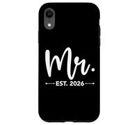 Mr. Est. 2026 Just Married Promoted to Mr and Mrs Matching Custodia per iPhone XR