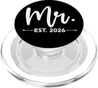 Mr. Est. 2026 Just Married Promoted to Mr and Mrs Matching PopSockets PopGrip per MagSafe