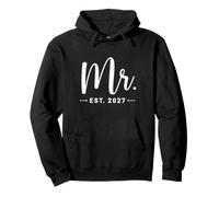 Mr. EST. 2027 Just Married Promosso To Mr, Mrs Wedding Felpa con Cappuccio