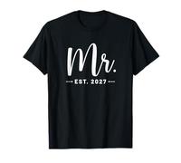 Mr. EST. 2027 Just Married Promosso To Mr, Mrs Wedding Maglietta