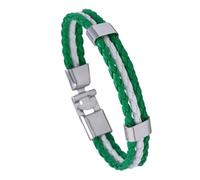 Mr.Fashion Braccialetto con bandiera nazionale, cinturino in pelle PU per appassionati di calcio, accessorio per le mani per partite di calcio, One Size, Pelle sintetica Metallo, Nessuna pietra
