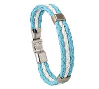 Mr.Fashion Braccialetto con bandiera nazionale, cinturino in pelle PU per appassionati di calcio, accessorio per le mani per partite di calcio, One Size, Pelle sintetica Metallo, Nessuna pietra