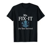 Mr. Fix-It (At Your Service) Inciso Serif Badge Icona Maglietta