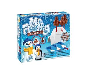Mr Frosty Choc Ice Maker, macchina giocattolo in plastica retrò a forma di pupazzo di neve per bambini per fare gelati ricoperti di cioccolato a casa