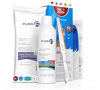 Mr. Fuss No. 1 - Plus Pack Steel Classic per la cura dei piedi e cuticole, confezione da 3 pezzi, soluzione rapida e forte ammorbidente, 200 ml, ovatta, raschietto