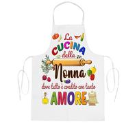Mr. Gadgets Grembiule da Cucina Personalizzabile Con Nome - Regalo per la Nonna - Per la Mamma - Per il Papà (Grembiule Nonna Generico)