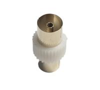 Mr.Gadget's Solutions Adattatore da presa tipo F a antenna coassiale RF maschio, connettore F-F per TV, satellite, cavo, Virgin Media Box, Sky Box, adattatore coassiale bianco per prolunga antenna e