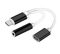 Mr.Gadget's Solutions Adattatore jack per cuffie USB-C con supporto per caricabatterie, design a doppia funzione