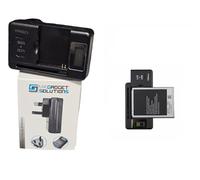 Mr. Gadget's Solutions Caricabatteria esterno universale con porta USB e display LCD per batterie di telefoni cellulari e fotocamere