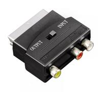 Mr Gadget's Solutions, cavo adattatore scart RGB a 21 pin a 3 RCA (phono) e S-Video, commutabile Composito AV TV DVD VCR cavo adattatore, audio/video