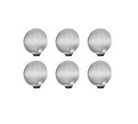 Mr.Gadget's Solutions Confezione da 6 ganci adesivi rotondi in metallo, eleganti e durevoli, facili da installare, senza danni, perfetti per casa e ufficio