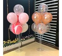 Mr.Gadget's Solutions Kit di supporto per palloncini in plastica trasparente, 2 pezzi, riutilizzabile, per decorazione da tavolo, matrimoni, feste e molto altro ancora
