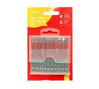 Mr.Gadget's Solutions Set di 10 punte per trapano elettrico antiscivolo da 70 mm, punte magnetiche in acciaio temprato per avvitatori a percussione e utensili elettrici, punte di precisione per legno