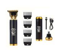 Mr.Gadget's Solutions Set di tagliacapelli professionali e tagliacapelli, 3 in 1, kit completo per la cura dei capelli, taglio barba e dettagli, ricaricabile, lame di precisione, motore silenzioso