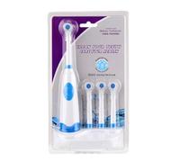 Mr.Gadget's Solutions Spazzolino elettrico con 4 testine di ricambio - Design ricaricabile, timer intelligente e lunga durata della batteria per la pulizia quotidiana dei denti (blu, taglia unica)