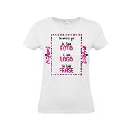 Mr. Gadgets T-Shirt Donna Personalizzabile con Foto e Scritta (Taglia M)
