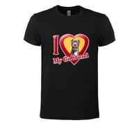 Mr. Gadgets T-Shirt Personalizzata I Love My Boyfriend/Girlfriend - Personalizzabile con Foto - (S, Girlfriend Nera) Unisex,Manica Corta