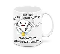 Mr. Gadgets Tazza da regalo - Festa del Papà - con scritta simpatica (Contento)