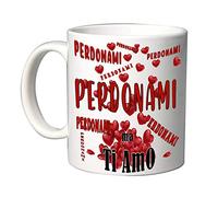 Mr. Gadgets Tazza in Ceramica con scritta Perdonami (Modello 2)