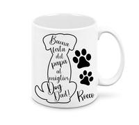 Mr. Gadgets Tazza Regalo Festa Del Papà Perosnalizzabile con Nome -Papà Cane- Papà Gatto- Dog Dad- Cat Dad (Papà Cane)
