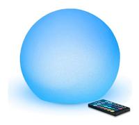 MR.GO 8" LED Sfera Lampada Ricaricabile Sfera Luce Notturna con Telecomando, Cambiamento di Colore Lampada D'atmosfera Rgb Lampadina Luminosa, 16 Colori Dimmerabili, IP65 Impermeabile per Interni