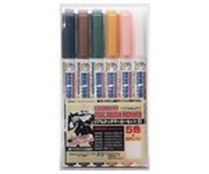 MR HOBBY GMS-113 GUNDAM MARKER - REAL TOUCH MARKER - SET 6 COLORI