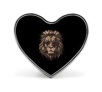Mr. Lion - Spilla smaltata a forma di cuore anni '80, per zaini, gioielli, giacche, cappelli, decorazioni artistiche